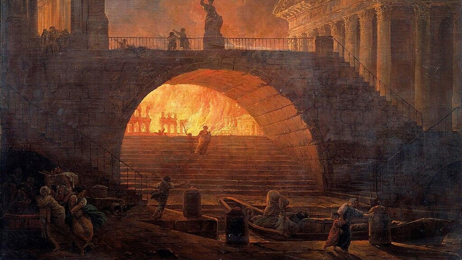 Юбер Робер, Пожар Рима - rnews, 1920, 14.10.2023