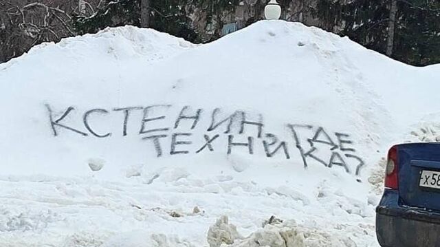 Мэр Воронежа отреагировал на послание написанное ему на снегу