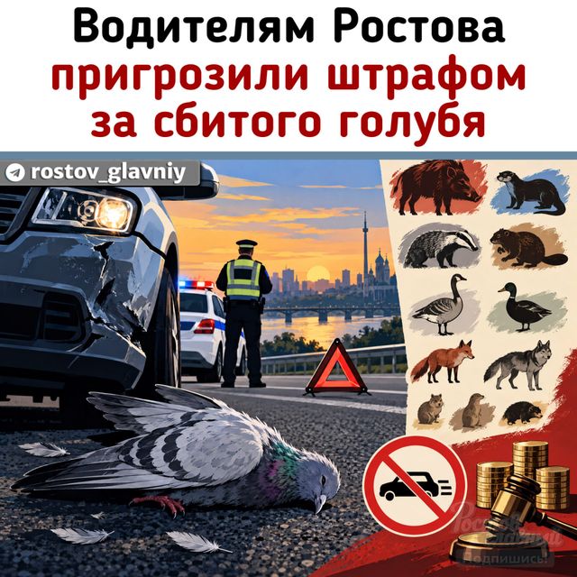 Ростовским водителям, сбившим дикое животное, может грозить не только ремонт машины, но и компенсация ущерба государству. Ростовским водителям, сбившим дикое животное, может грозить не только ремонт машины, но и компенсация ущерба государству. - Ростов Главный, 15.10.2026