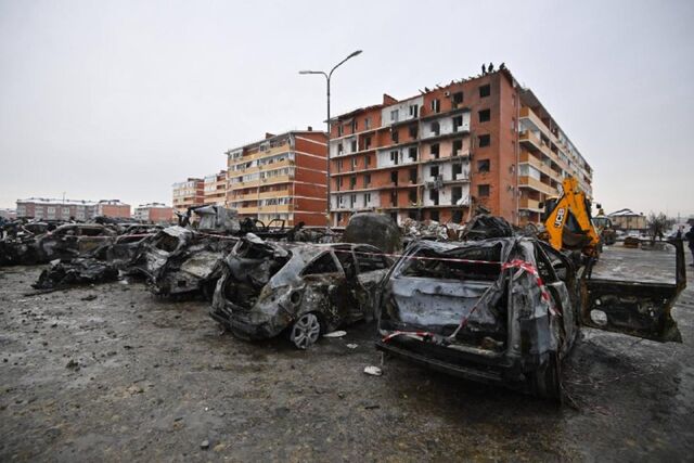 Во время атаки в ауле Новая Адыгея полностью сгорели 27 автомобилей -  Утренний Юг, 28.02.2026