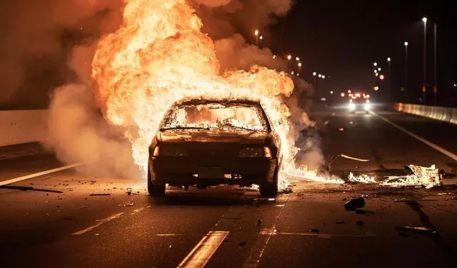 На трассе Ростов — Таганрог загорелся автомобиль Honda - Privet-Rostov.ru -  Главные новости Ростова и Ростовской области, 13.04.2026