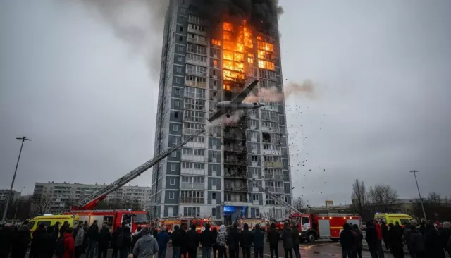 Обломки беспилотника упали на 24-этажку в Ростове - Privet-Rostov.ru -  Главные новости Ростова и Ростовской области, 20.05.2026