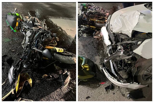 Мотоцикл разнесло на части при столкновении с Kia в Челябинске - Челябинск Сегодня, 04.04.2026