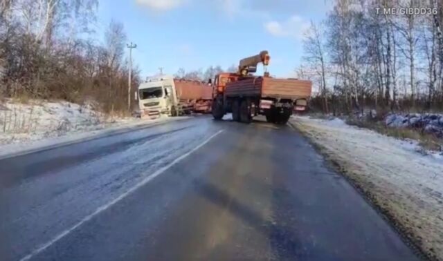 Под Воронежем госавтоинспекторы помогли грузовику выбраться из снежного плена - Новости Воронежа, 20.12.2024