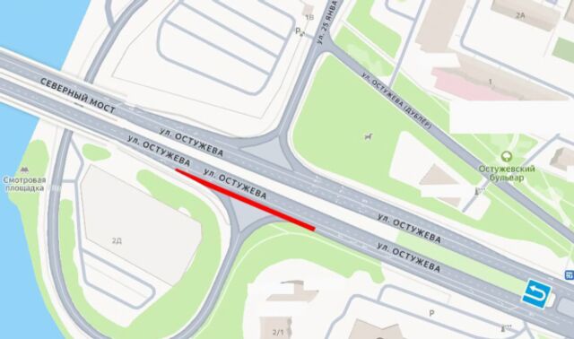 В Воронеже перекроют съезд с Северного моста на улицу 25 Января с 13 апреля - Новости Воронежа, 11.04.2026