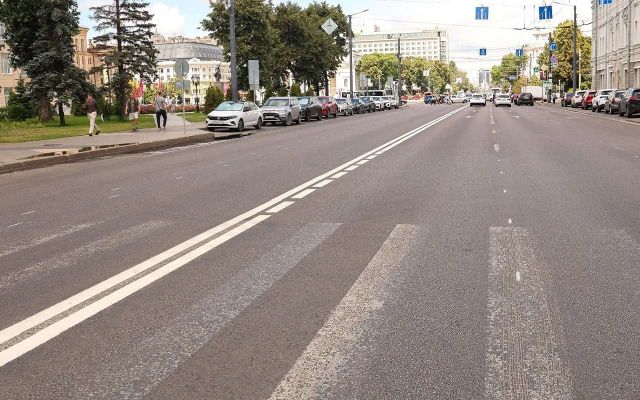 Разметку для организации линии метробуса нанесли в центре Воронежа - Обозреватель.Врн, 25.06.2026