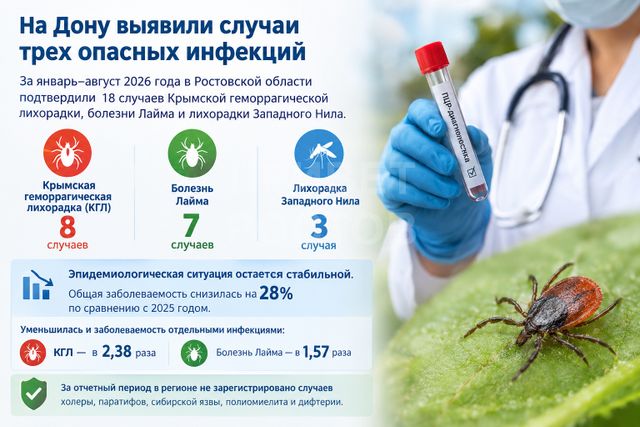 На Дону выявили случаи трех опасных инфекций - Privet-Rostov.ru, 01.10.2026