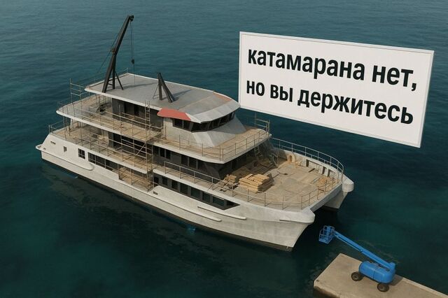 Обещанный катамаран «утонул» в сроках: судно достроят не раньше 2027 года - PRIMPRESS, 09.07.2025