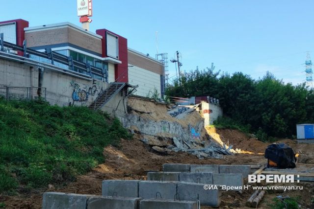 Место обрушения подпорной стенки в ЖК «Красная Поляна» огорожено по распоряжению мэрии - Региональное информационное агентство «Время Н», 24.07.2026