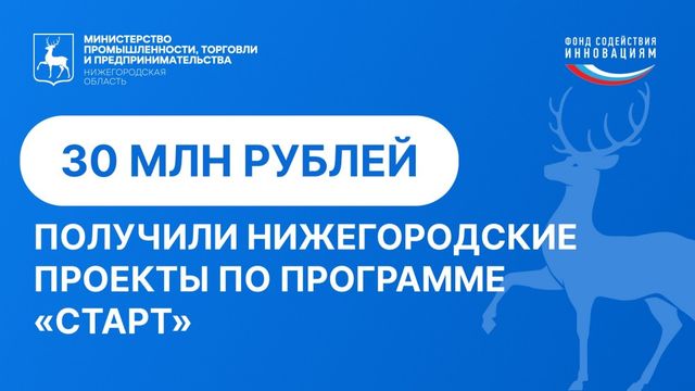 Гранты на сумму 30 млн рублей получили шесть нижегородских компаний за победу в трех конкурсах Фонда содействия инновациям - Лента новостей НТА-Приволжье, 28.07.2026