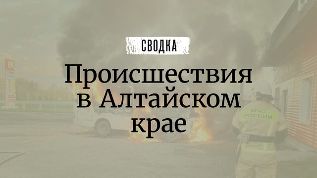 Происшествия в Алтайском крае — сводка - Алтапресс, 15.05.2026