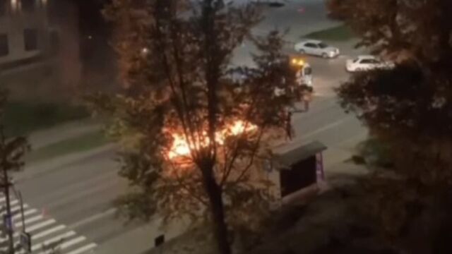 Появились подробности о горящей дорожной разметке в центре Барнауле - ИА Амител, 11.05.2024