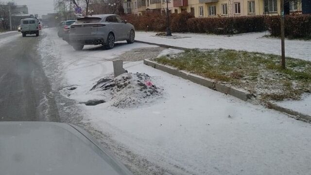 Жители Бийска сделали могилу возле дороги, чтобы привлечь внимание к проблеме - ИА Амител, 06.11.2025