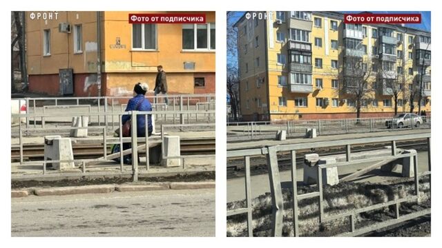 В Барнауле пожаловались на сломанные уже две недели лавки на остановке "Улица Матросова" - ИА Амител, 07.04.2026