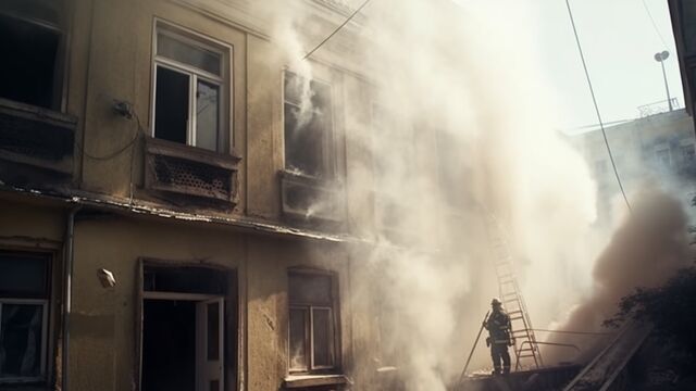 В Центре Владивостока горит здание с несколькими заведениями внутри - Восток-Медиа, 04.12.2023