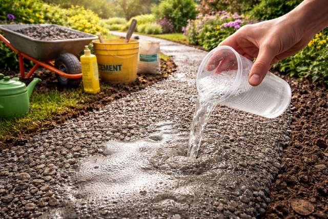 Заливаю "мыльным" бетон - и весной ни грязи, ни луж: дорожки сухие даже после дождичка в четверг - UssurMedia: Лента новостей, 17.04.2026