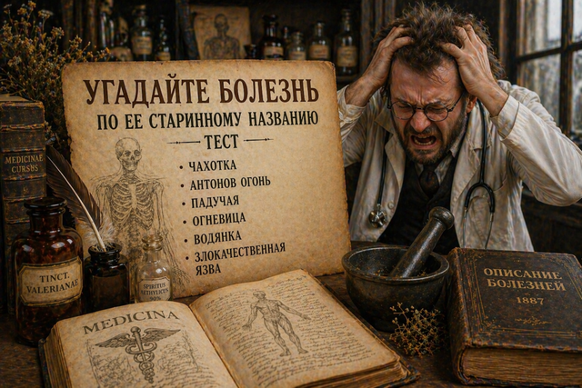 Медицинский ТЕСТ: угадайте болезнь по старому названию - AmurMedia: Лента новостей, 25.04.2026