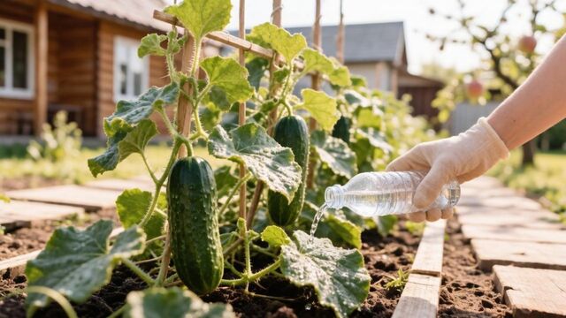 1 ст. л. на 10 литров - огурцы засыплют кусты зеленцами до краев: останется только подставлять тазы - UssurMedia: Лента новостей, 28.04.2026