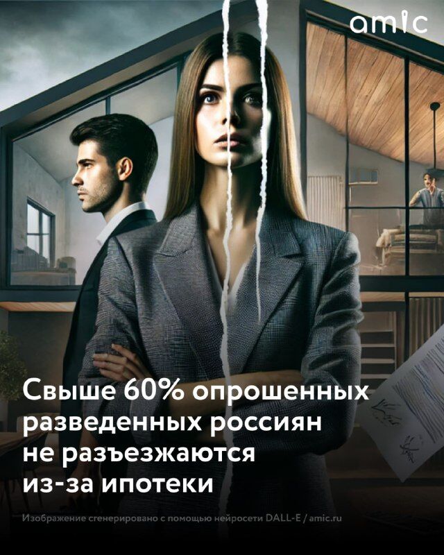 Каждый третий разведенный россиянин продолжал жить с бывшим супругом под одной крышей минимум три месяца - Amic.ru, 16.09.2025