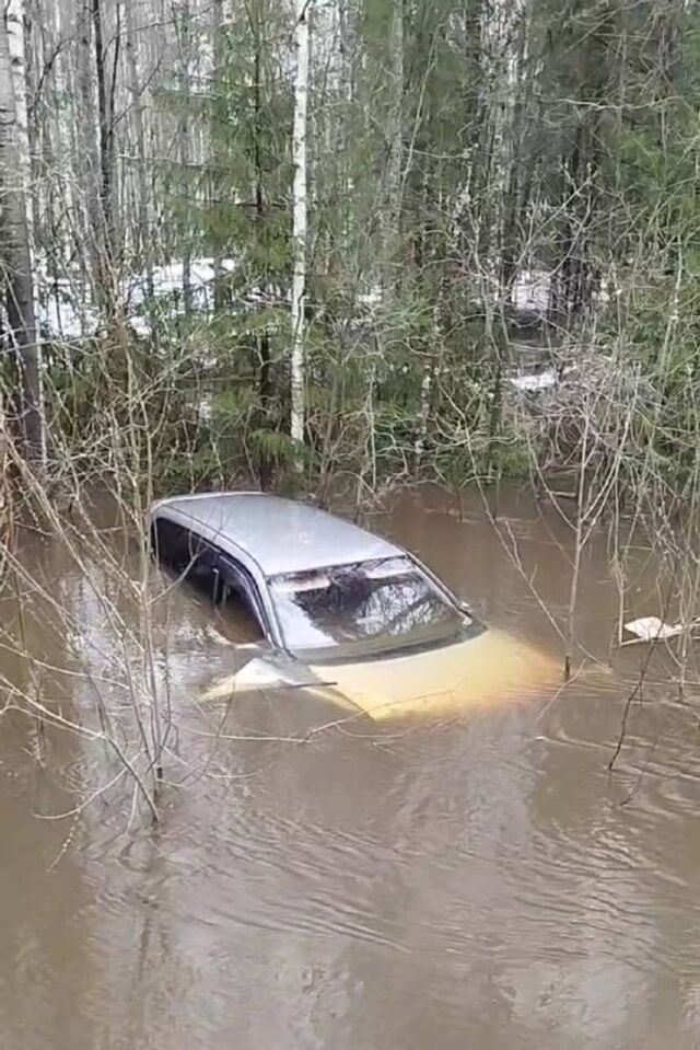 Иномарка затонула в затопленном кювете неподалеку от Боровского кордона в Воскресенском округе. 64-летний водитель «Тойоты» ехал по трассе и на одном из участков не справился с управлением. Его авто выкинуло в кювет, заполненный водой. - ЧП Нижний Новгород и Нижегородская область, 12.04.2026