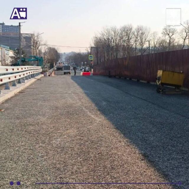 Ремонт левой половины моста в Артёме близится к завершению - Пресс-поток - Приморье24 Информационное агентство, последние новости Владивостока и Приморского края, 19.11.2025