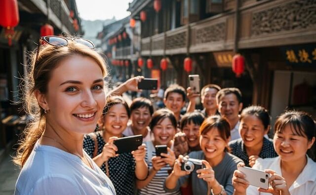 Русские туристы в Китае стали местной достопримечательностью: почему их фотографируют чаще, чем обезьян - Пруфы.рф , 03.09.2025