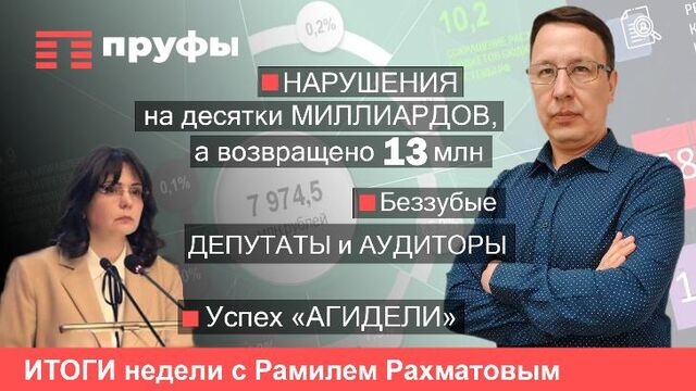 Нарушения на десятки миллиардов, а возвращено 13 млн, беззубые депутаты и аудиторы, успех "Агидели" - Пруфы.рф , 25.04.2026