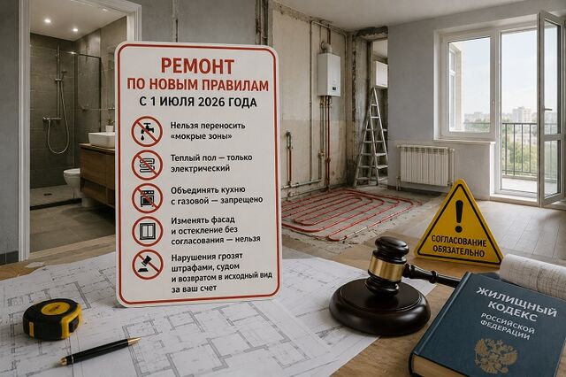 Новые правила ремонта в квартирах с 1 июля: за замену каких копеечных деталей теперь можно получить огромный штраф - Пруфы.рф , 23.06.2026